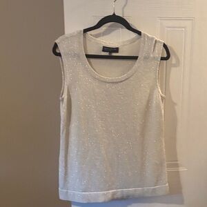 Jones New York Shimmering Cream Tank Sweater